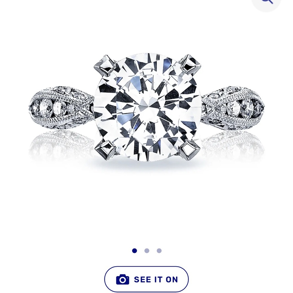 Tacori Royal-T Platinum engagement ring size 6.5